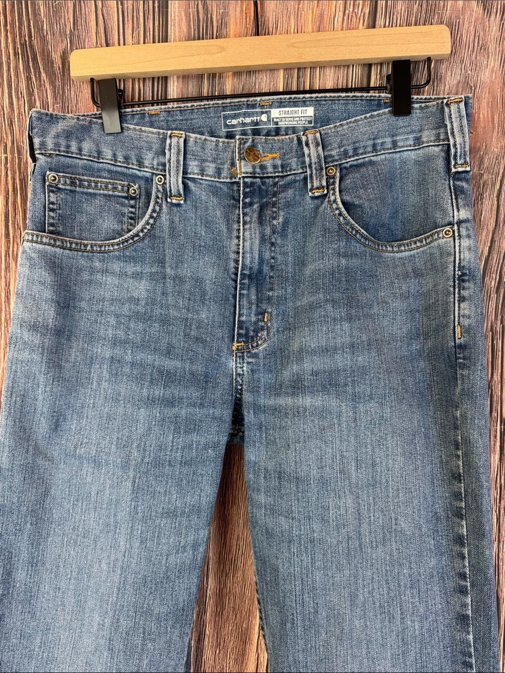 Classic Straight-Leg Blue Jeans